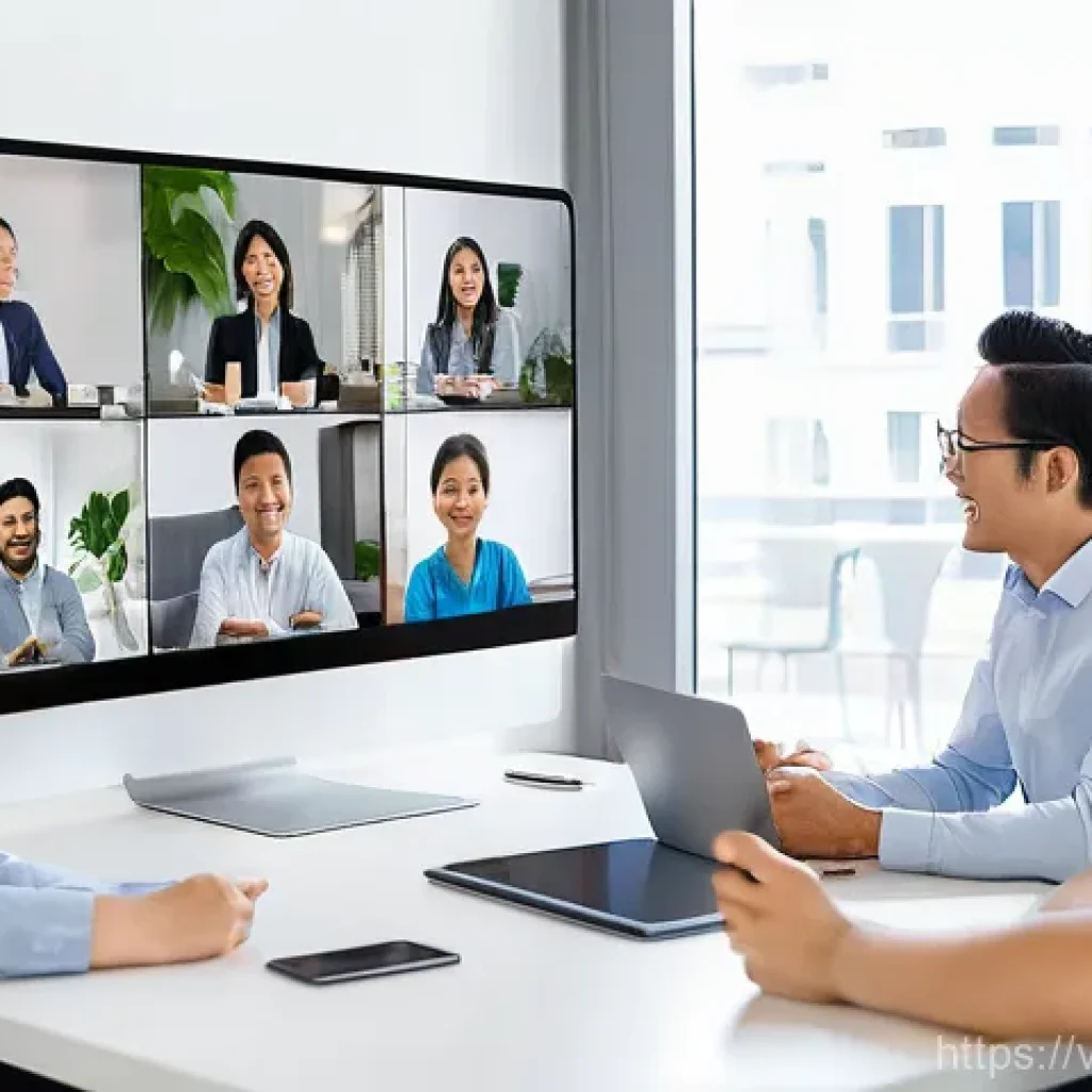 심리적 안전감을 위한 클라우드 기반 협업 도구 - **Prompt 1: Psychological Safety in a Modern Vietnamese Remote Team Meeting**
    A diverse group of...