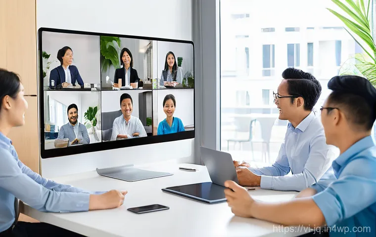 심리적 안전감을 위한 클라우드 기반 협업 도구 - **Prompt 1: Psychological Safety in a Modern Vietnamese Remote Team Meeting**
    A diverse group of...