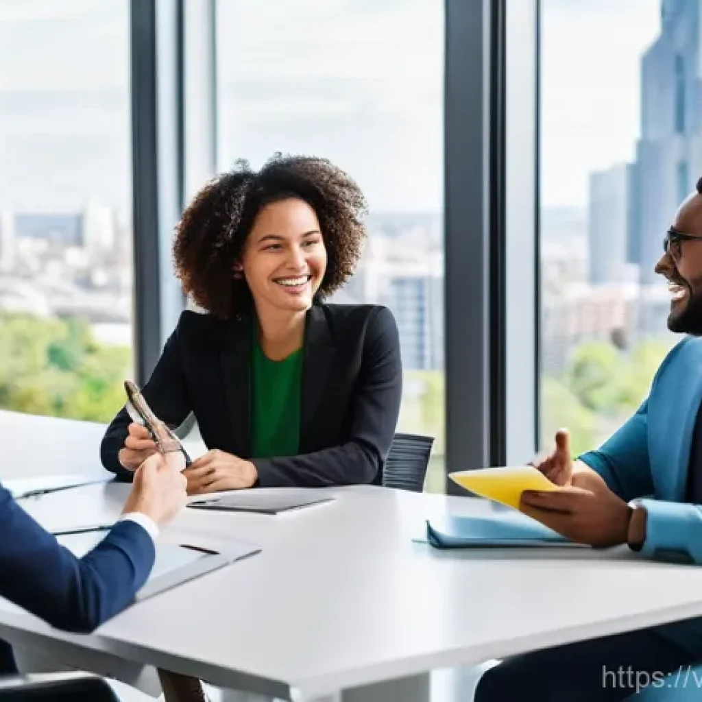 심리적 안전감을 위한 소통과 협업의 중요성 - Open Dialogue and Trust in a Modern Workplace**
A diverse group of five professionals, including men...