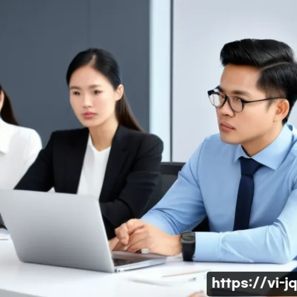 심리적 안전감을 위한 신뢰 기반 커뮤니케이션 기술 - A professional Vietnamese office meeting scene showing diverse colleagues actively engaging in a gro...