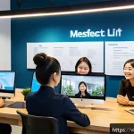 심리적 안전감을 위한 팀 내 소통 툴 비교 - A diverse Vietnamese office team engaged in a multi-channel communication setting, featuring a brigh...