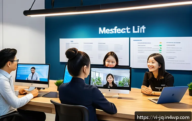 심리적 안전감을 위한 팀 내 소통 툴 비교 - A diverse Vietnamese office team engaged in a multi-channel communication setting, featuring a brigh...